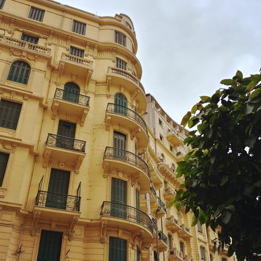 yellow building in downtown Cairo Egypt