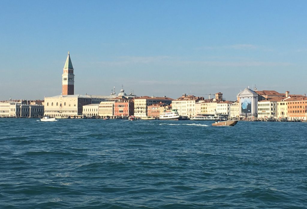 view of Venice from the sea 