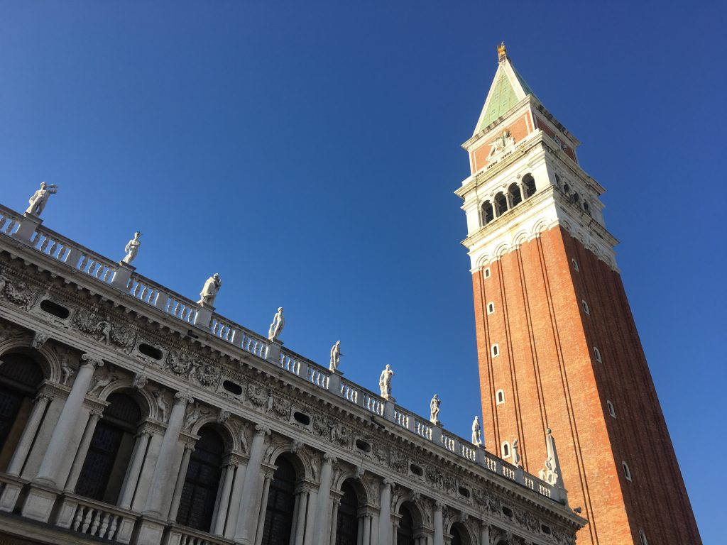 outdoor view of St. Mark's Campanile in Venice