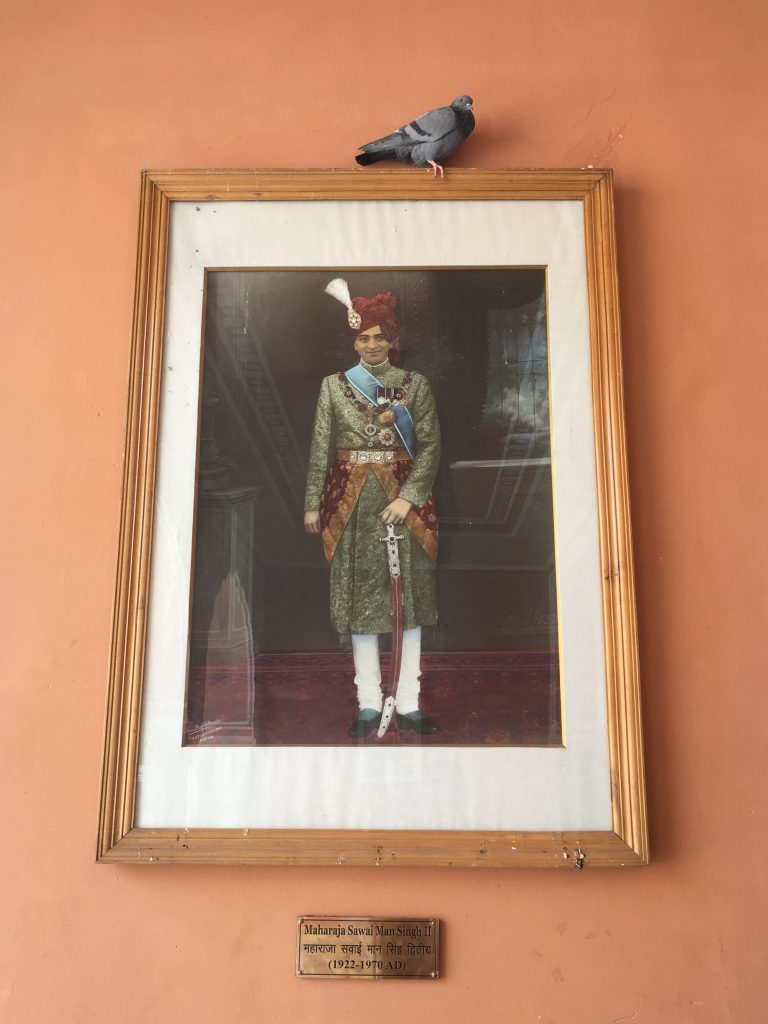 one of the king portrait in the City Palace of Jaipur