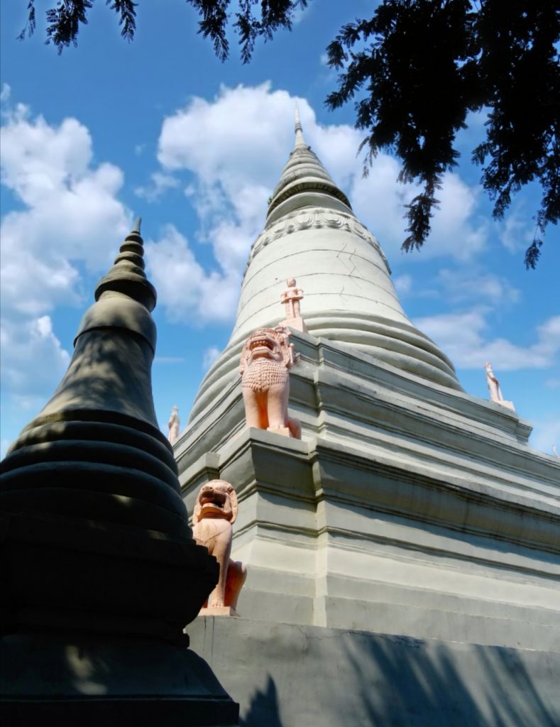 Royal stupa behind the pagoda of the Wat Phnom