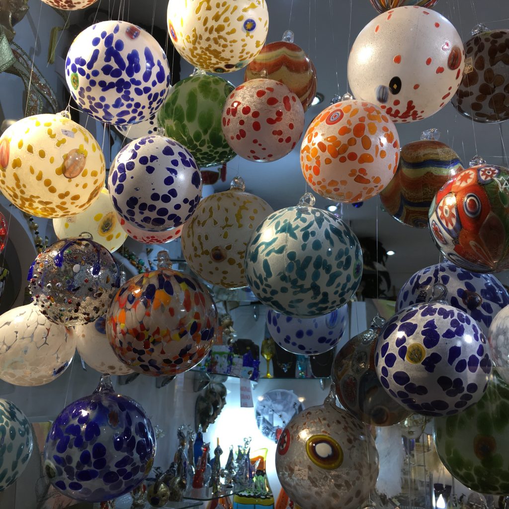 colorful blown glass created in Murano Island - Venice
